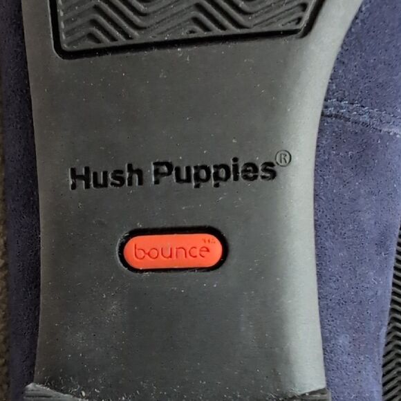 Hush Puppies Sadie Tassel Slip On Loafers Blue Suede Flat Shoes Size 9.5Wide - Picture 10 of 11